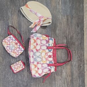 Coach Pink Interior Handbag